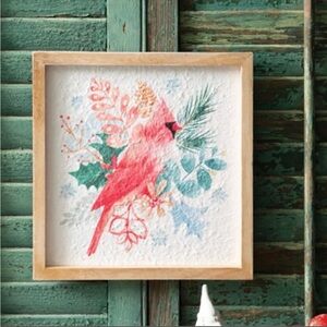 New Cardinal Framed Art Looks Like Watercolor Painting
